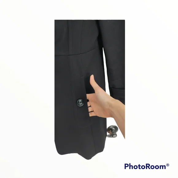 Black Trench coat 100% whool - Picture 7 of 9